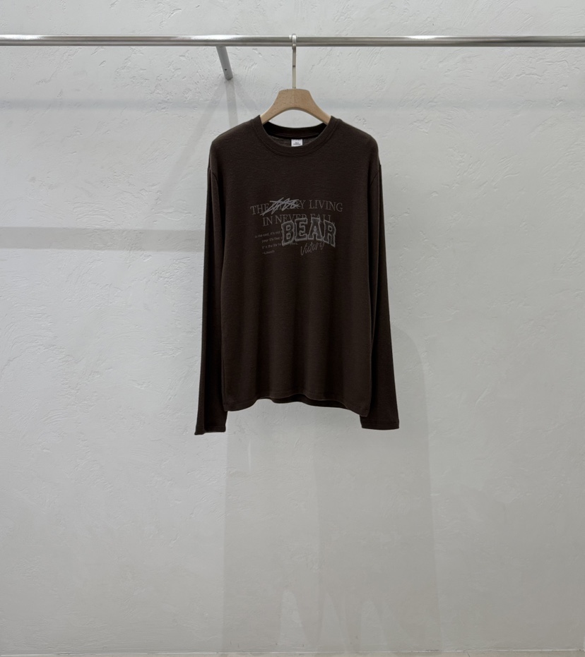 ABLERING韓國直郵女裝新款熱賣休閑真品人氣時尚推薦長袖T恤ABLE STANDARD/ABLERING長袖T恤圖色2棕色