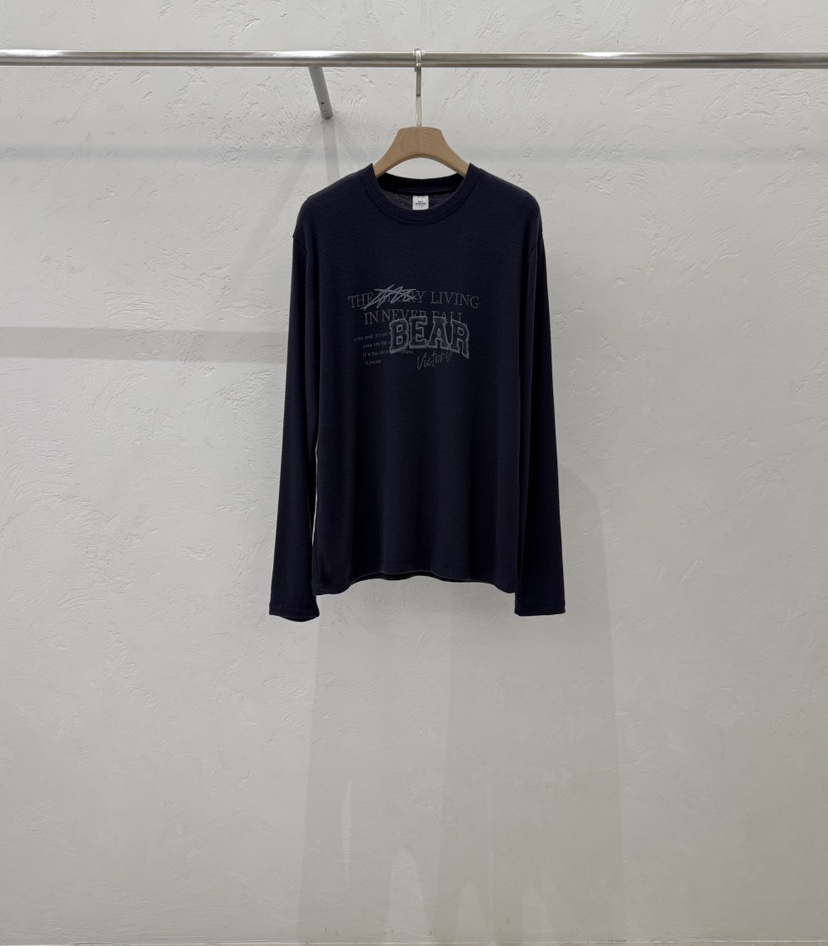 ABLERING韓國直郵女裝新款熱賣休閑真品人氣時尚推薦長袖T恤ABLE STANDARD/ABLERING長袖T恤圖色3藏藍色
