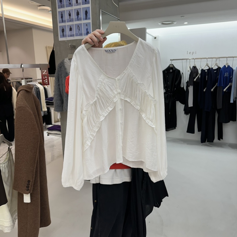 LEPI東大門代購女裝新品人氣休閑熱賣時尚真品襯衫蕾絲衫LEPI襯衫/蕾絲衫圖色1
