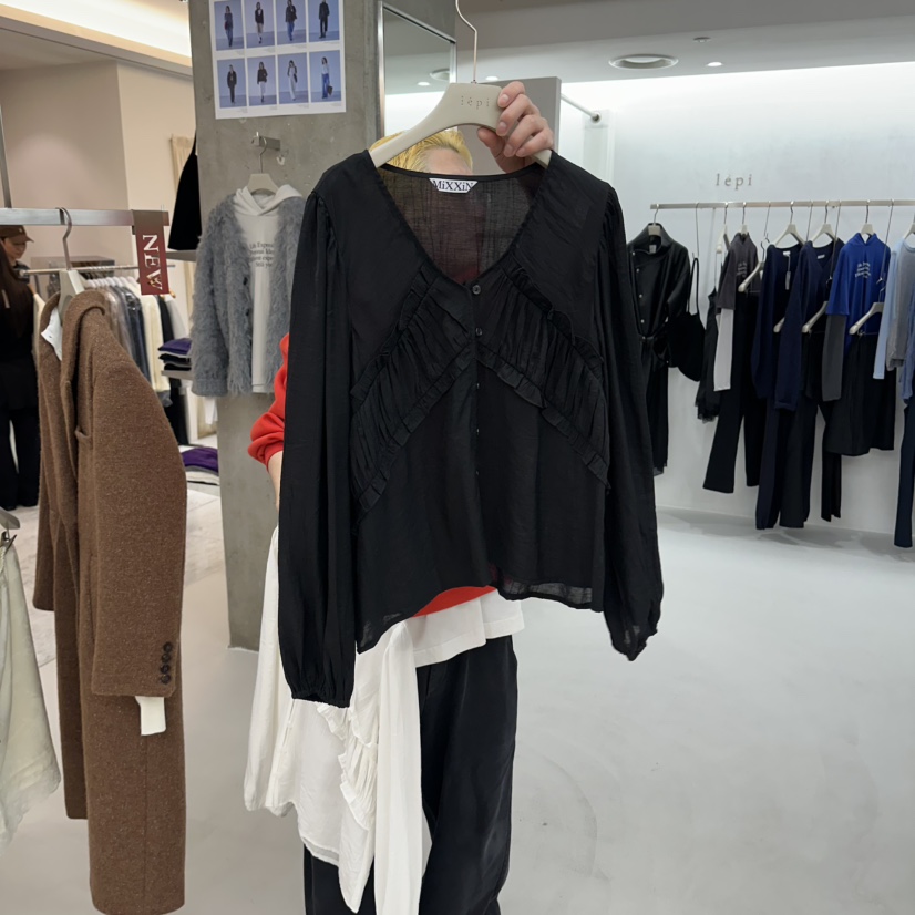 LEPI東大門代購女裝新品人氣休閑熱賣時尚真品襯衫蕾絲衫LEPI襯衫/蕾絲衫圖色2
