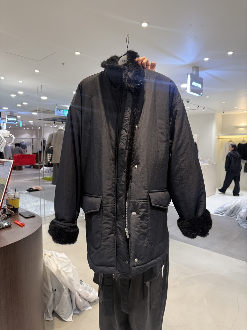 ATMOSPHERE韓國代購女裝新品人氣休閑推薦短款棉服含腰帶ATMOSPHERE短款棉服圖色2