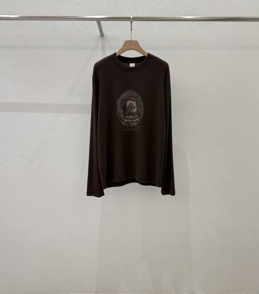 ABLERING東大門直郵女士新款真品人氣時尚休閑推薦長袖T恤ABLE STANDARD/ABLERING長袖T恤圖色2棕色