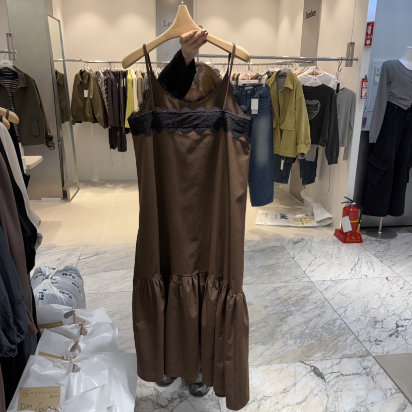 MARIGOLD東大門實拍女裝新款熱賣休閑真品推薦連衣裙蕾絲MARIGOLD連衣裙