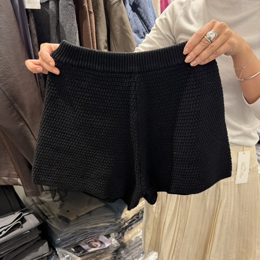 THE HOME PAGE韓國代購女士新品推薦熱賣休閑短褲華夫格THE HOME PAGE短褲