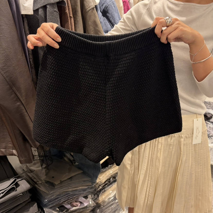 THE HOME PAGE韓國代購女士新品推薦熱賣休閑短褲華夫格THE HOME PAGE短褲圖色1