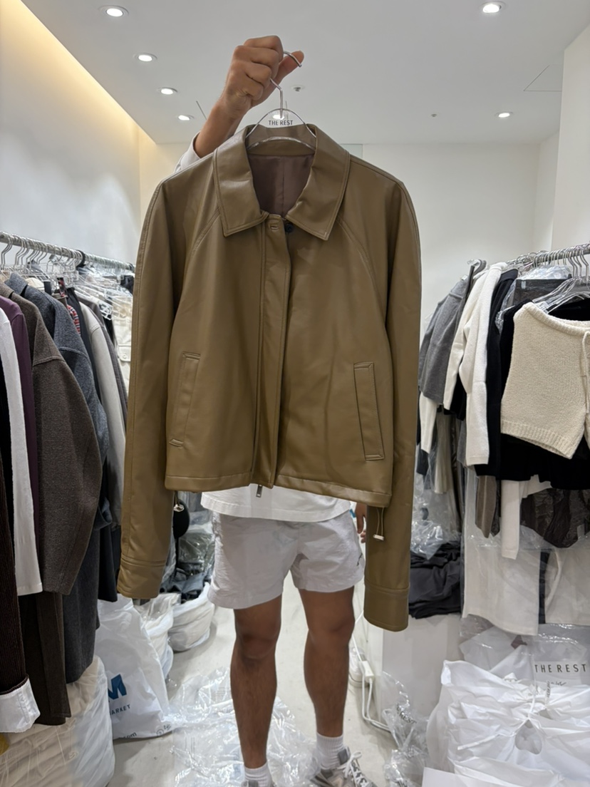THE REST東大門代購女裝新品真品推薦休閑熱賣人氣時尚皮衣THE REST/UNNOEUD皮衣圖色1