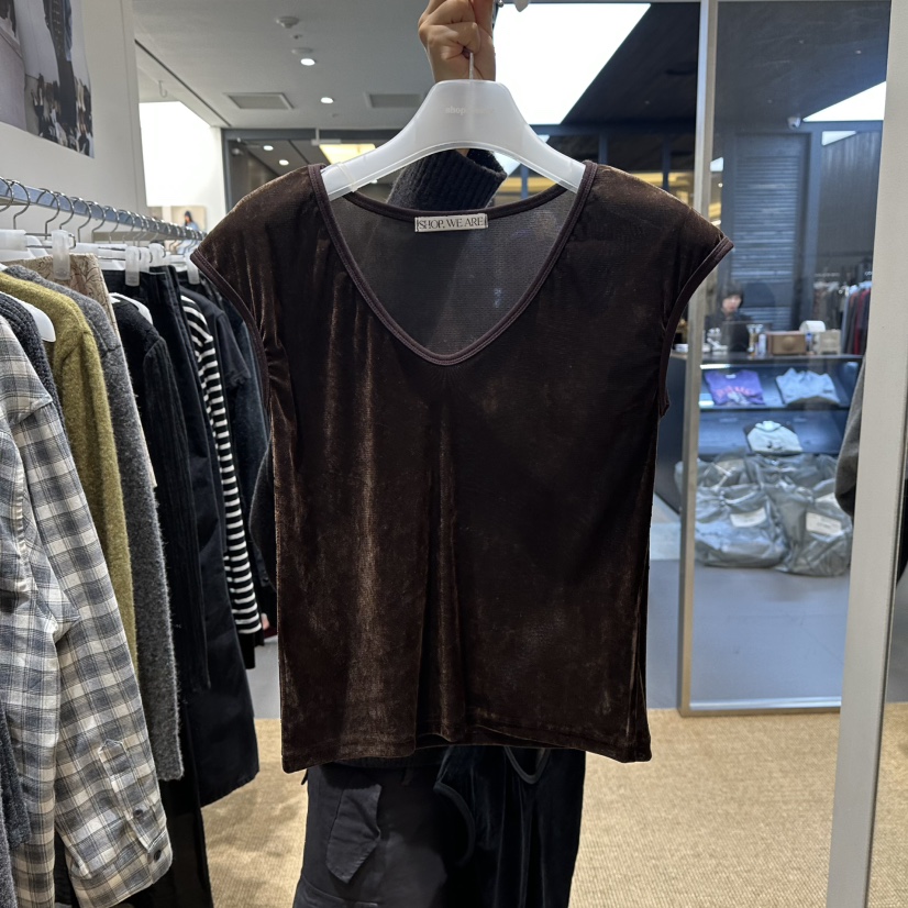 WE ARE/WELOVER東大門直郵女士新品真品時尚熱賣吊帶背心SHOP_WE ARE吊帶/背心圖色1棕色