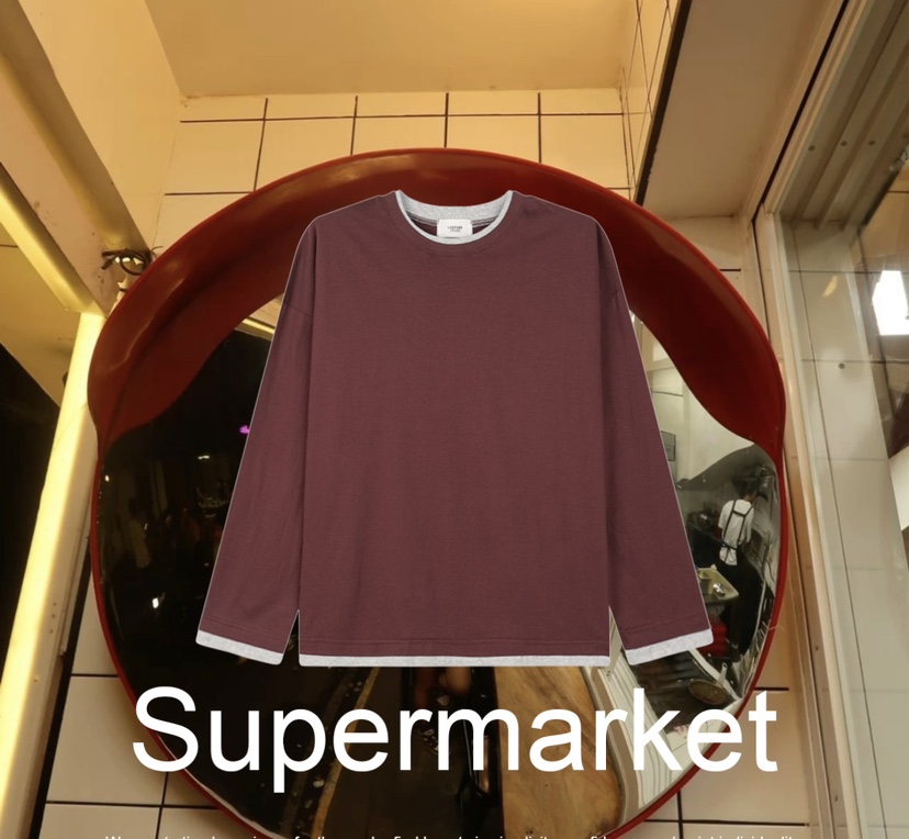 SUPERMARKET/LABSTUDIO韓國代購女裝新款休閑推薦長袖T恤SUPERMARKET/LABSTUDIO長袖T恤圖色1