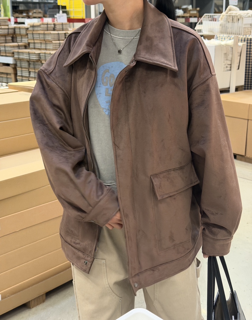 LEEHEE東大門實拍女士新品時尚休閑熱賣真品推薦夾克絨面革LEEHEE夾克