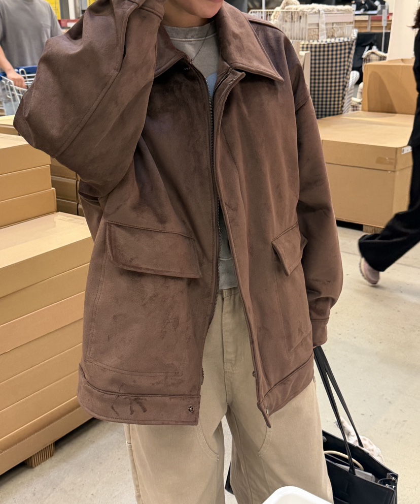 LEEHEE東大門實拍女士新品時尚休閑熱賣真品推薦夾克絨面革LEEHEE夾克