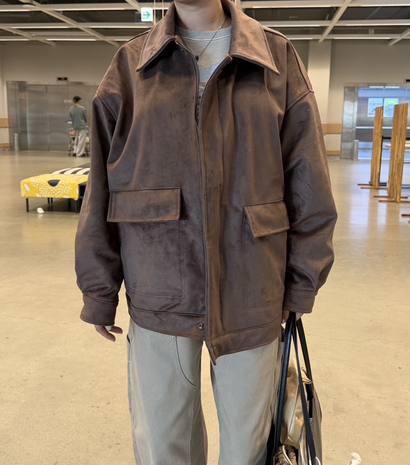 LEEHEE東大門實拍女士新品時尚休閑熱賣真品推薦夾克絨面革LEEHEE夾克
