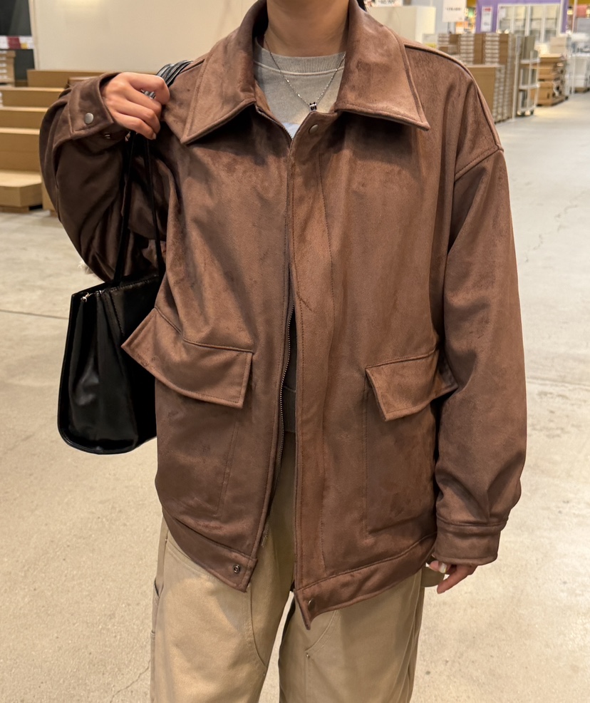 LEEHEE東大門實拍女士新品時尚休閑熱賣真品推薦夾克絨面革LEEHEE夾克