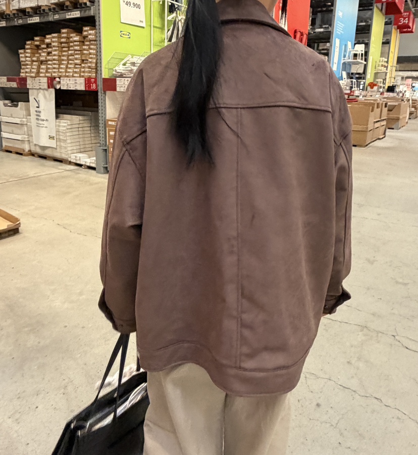 LEEHEE東大門實拍女士新品時尚休閑熱賣真品推薦夾克絨面革LEEHEE夾克