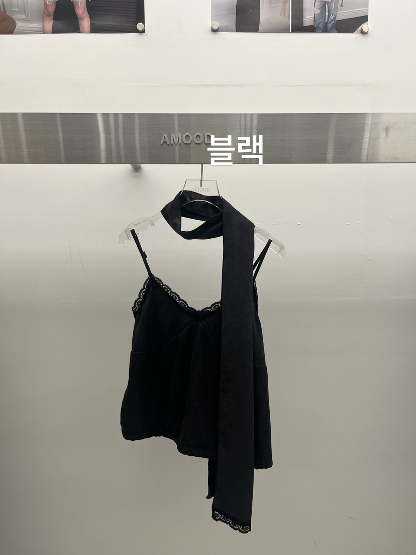 AMOOD韓國直郵女士新款人氣熱賣休閑時尚吊帶背心含圍巾無袖AMOOD吊帶/背心圖色3