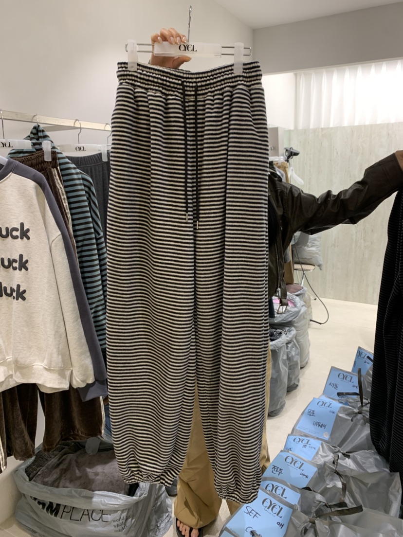 EYEL韓國代購女裝新款熱賣推薦真品休閑人氣時尚休閑褲抓絨EYEL休閑褲圖色2
