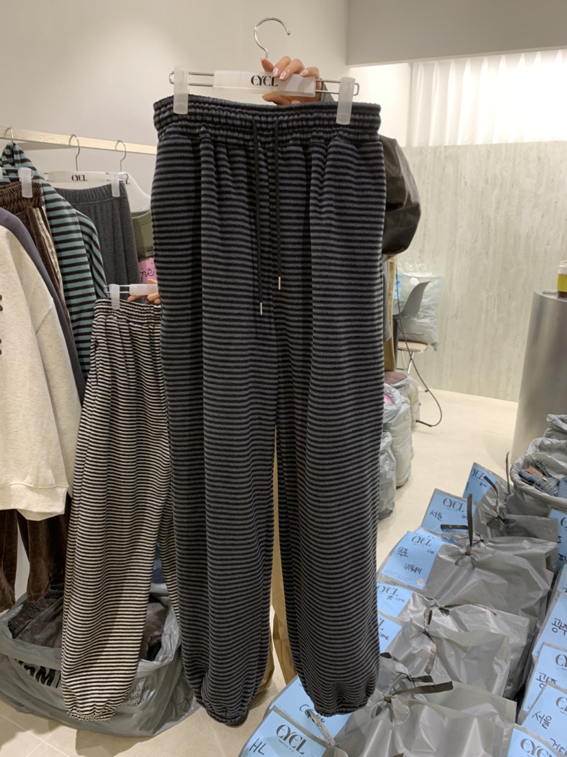 EYEL韓國代購女裝新款熱賣推薦真品休閑人氣時尚休閑褲抓絨EYEL休閑褲圖色3