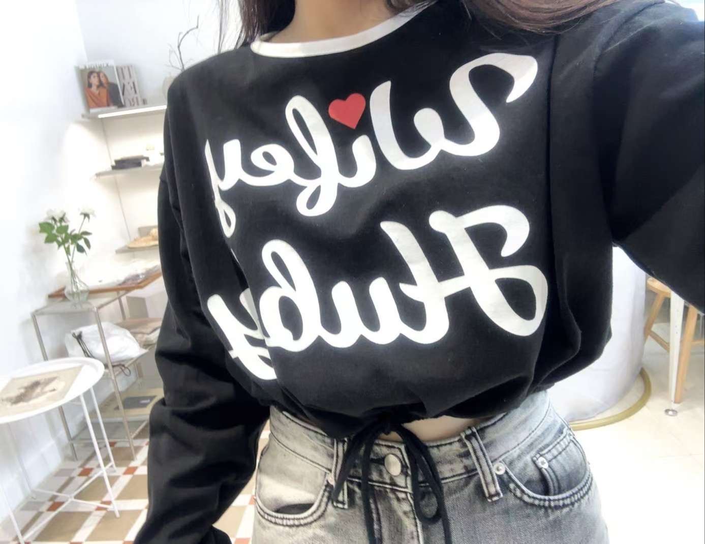 CHOCO CARAMEL韓國代購女裝新品真品推薦時尚熱賣長袖T恤B CLOTHES長袖T恤