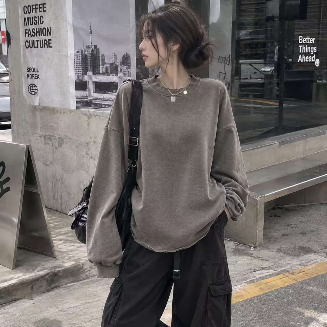 CHOCO CARAMEL東大門代購女士新款真品時尚人氣休閑長袖T恤B CLOTHES長袖T恤