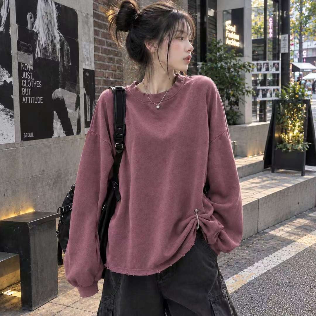 CHOCO CARAMEL東大門代購女士新款真品時尚人氣休閑長袖T恤B CLOTHES長袖T恤