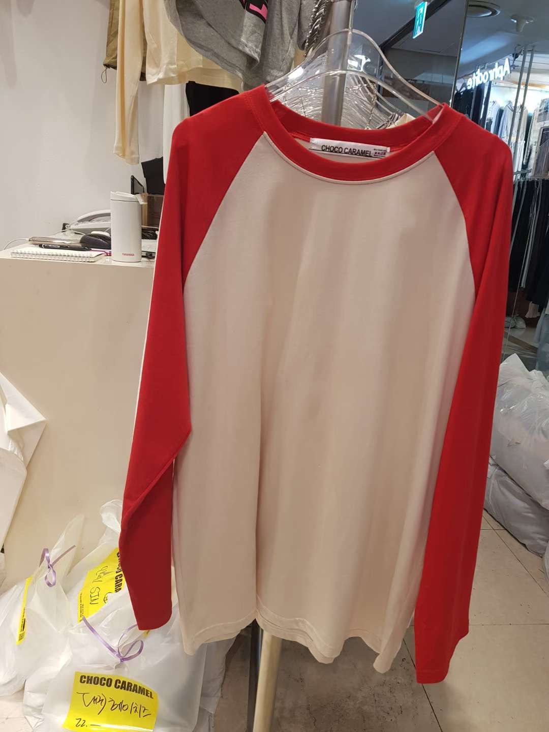 CHOCO CARAMEL東大門直郵女裝新款休閑人氣真品時尚長袖T恤B CLOTHES長袖T恤圖色1