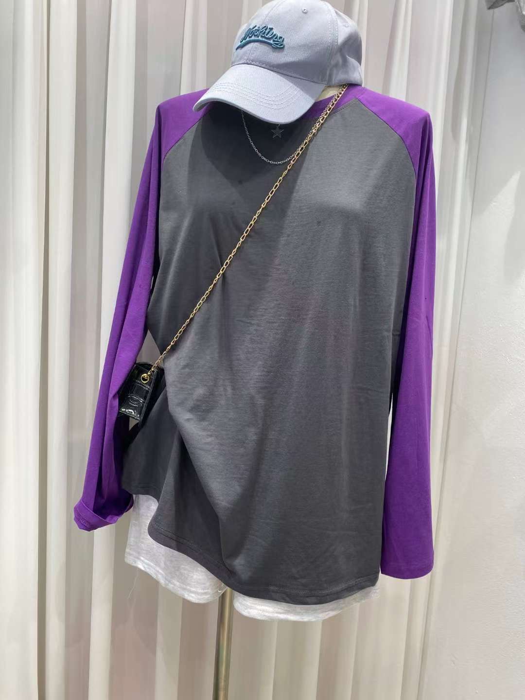 CHOCO CARAMEL東大門直郵女裝新款休閑人氣真品時尚長袖T恤B CLOTHES長袖T恤圖色2