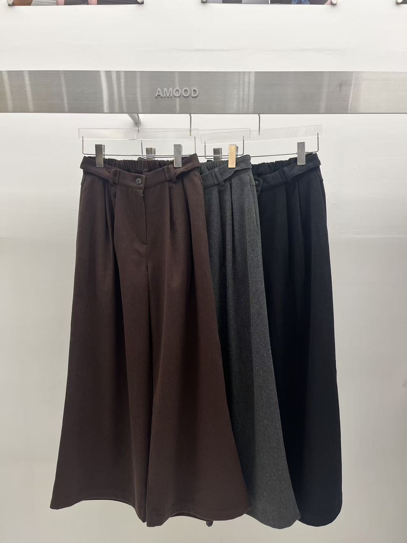 AMOOD韓國直郵女裝新款熱賣時尚真品人氣休閑推薦休閑褲腰帶AMOOD休閑褲