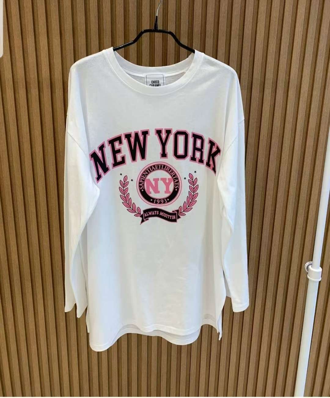 CHOCO CARAMEL韓國代購女士新品人氣時尚休閑真品長袖T恤B CLOTHES長袖T恤圖色1