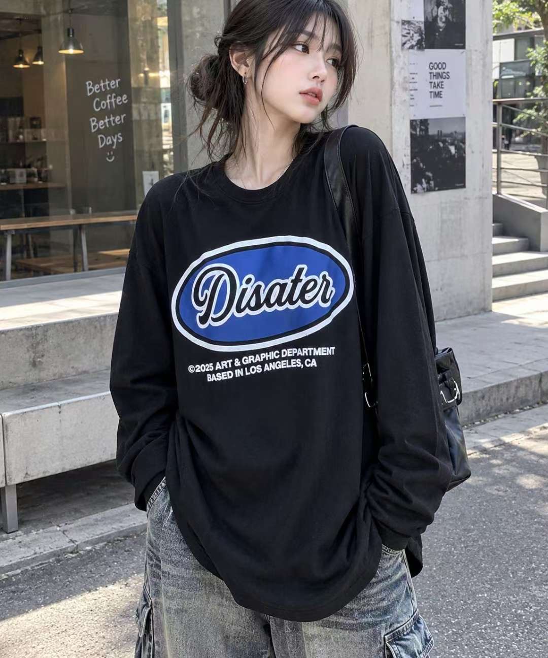 CHOCO CARAMEL東大門實拍女裝新品推薦時尚真品熱賣長袖T恤B CLOTHES長袖T恤