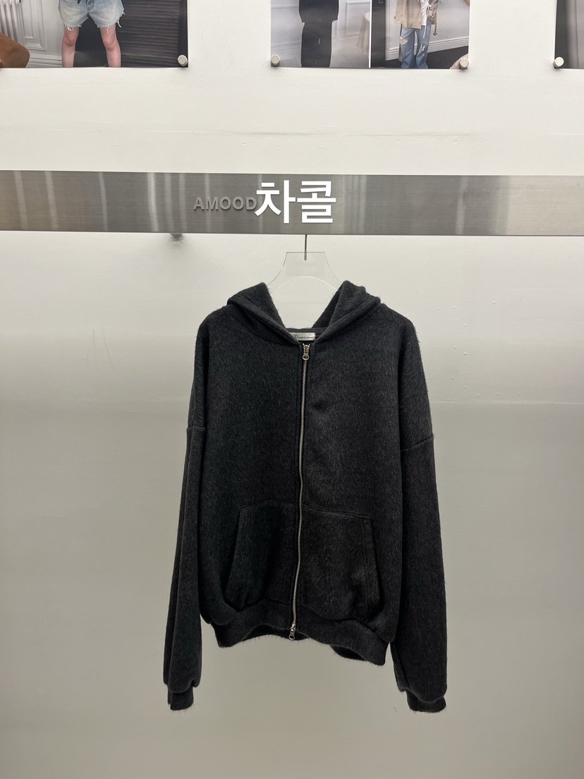 AMOOD東大門代購女裝新品人氣真品熱賣休閑衛衣安哥拉拉鏈AMOOD衛衣圖色3