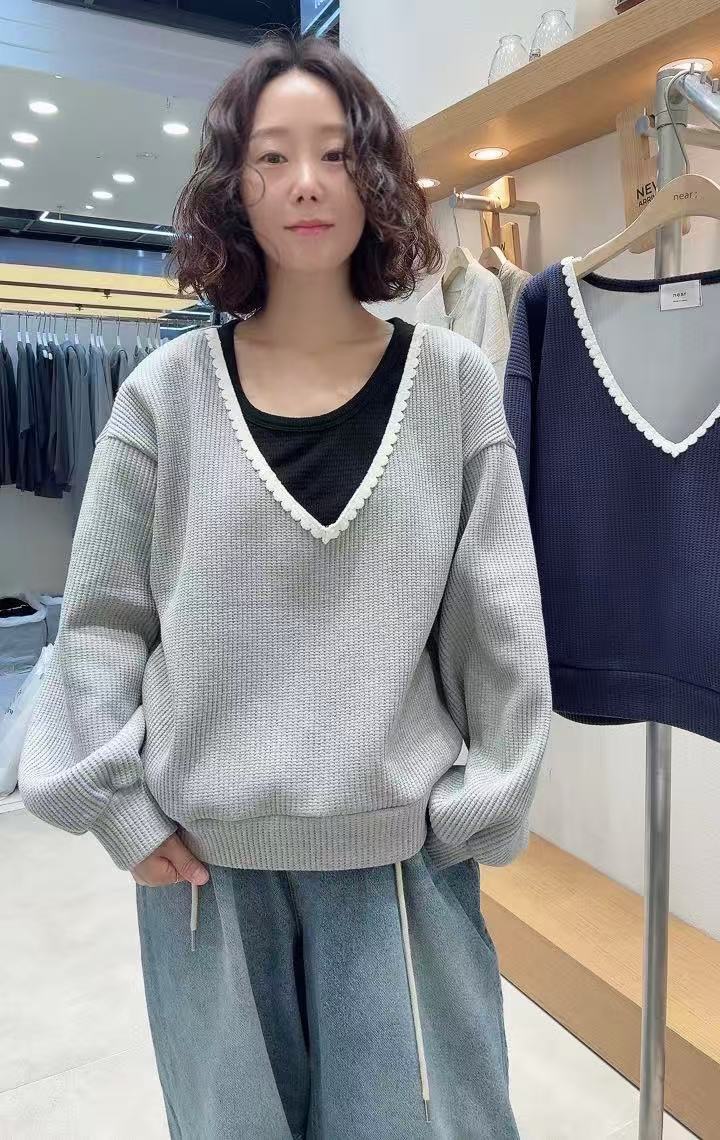 NEAR東大門代購女裝新品推薦時尚熱賣真品人氣休閑衛衣蕾絲NEAR衛衣