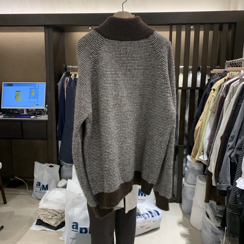 RAWROW韓國代購女裝新品推薦休閑熱賣時尚人氣真品毛衣拉鏈RAWROW毛衣