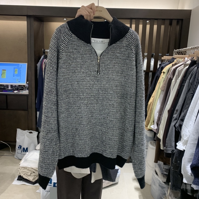 RAWROW韓國代購女裝新品推薦休閑熱賣時尚人氣真品毛衣拉鏈RAWROW毛衣圖色2