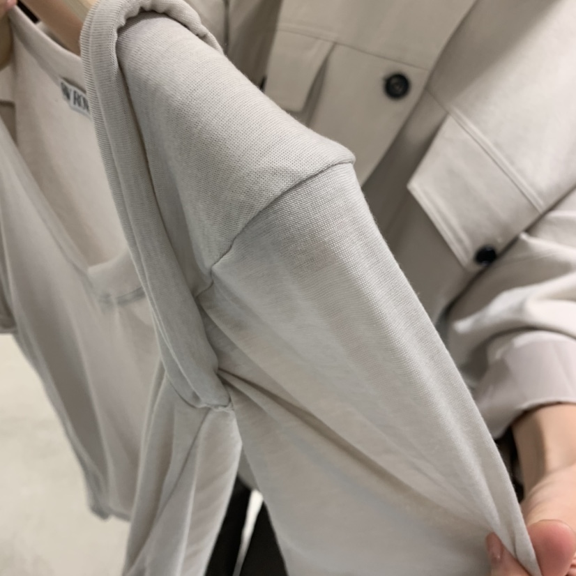 RAWROW韓國代購女裝新款人氣推薦時尚休閑熱賣長袖T恤假兩件RAWROW長袖T恤