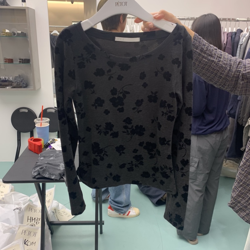PETOT東大門實拍女裝新款時尚熱賣人氣真品推薦休閑長袖T恤PETOT長袖T恤圖色20墨