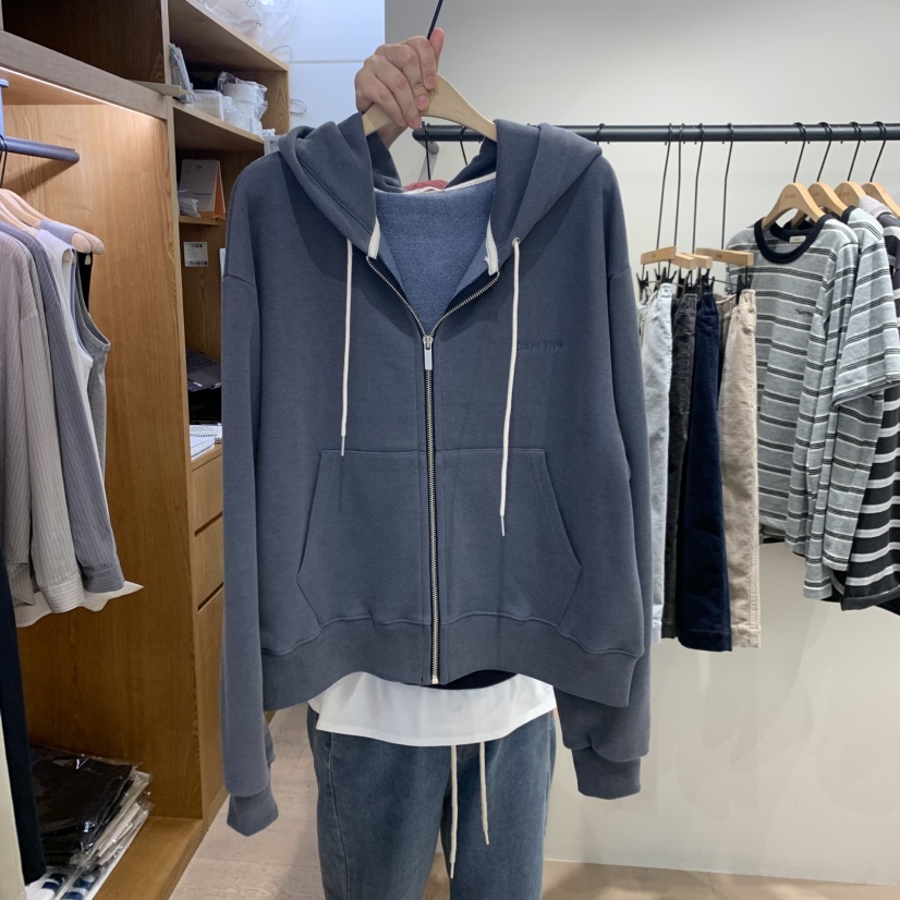 HI YANN韓國代購女士新品時尚推薦人氣真品衛衣連帽衫加絨HI YANN衛衣圖色3深藍色