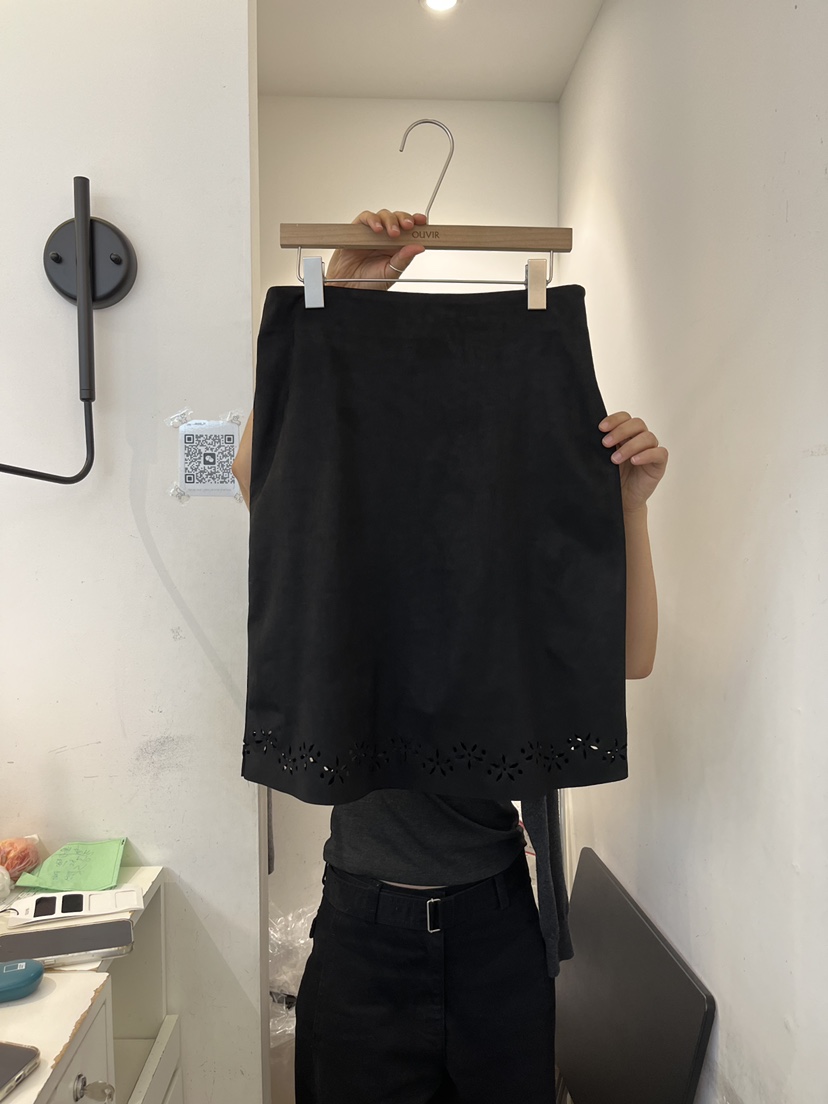 OUVIR東大門代購女士新款時尚人氣推薦半身裙中短裙麂皮鏤空O.V.R/OUVIR半身裙/中短裙圖色2