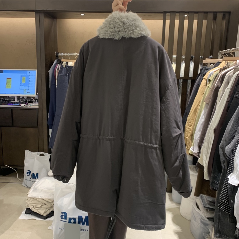 RAWROW東大門直郵女士新款真品人氣推薦休閑長款棉服保暖棉RAWROW長款棉服