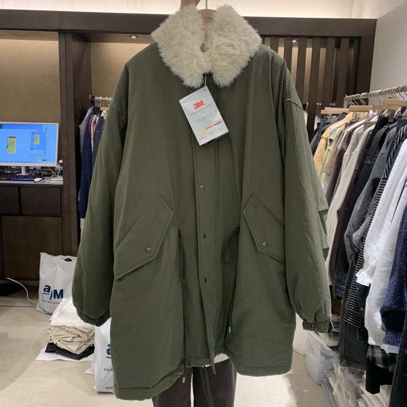 RAWROW東大門直郵女士新款真品人氣推薦休閑長款棉服保暖棉RAWROW長款棉服圖色2