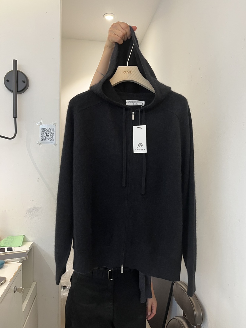 OUVIR東大門直郵女士新品人氣時尚休閑毛衣拉鏈連帽衫浣熊O.V.R/OUVIR毛衣圖色3