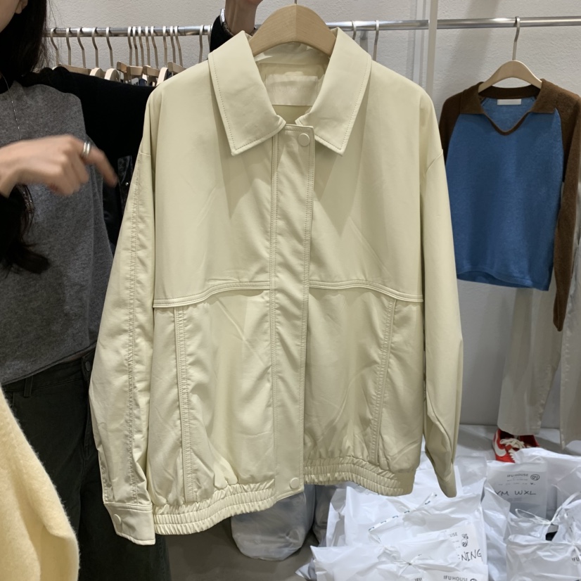 IFU HOUSE東大門代購女裝新款休閑熱賣真品推薦夾克皮革IFU HOUSE夾克圖色1