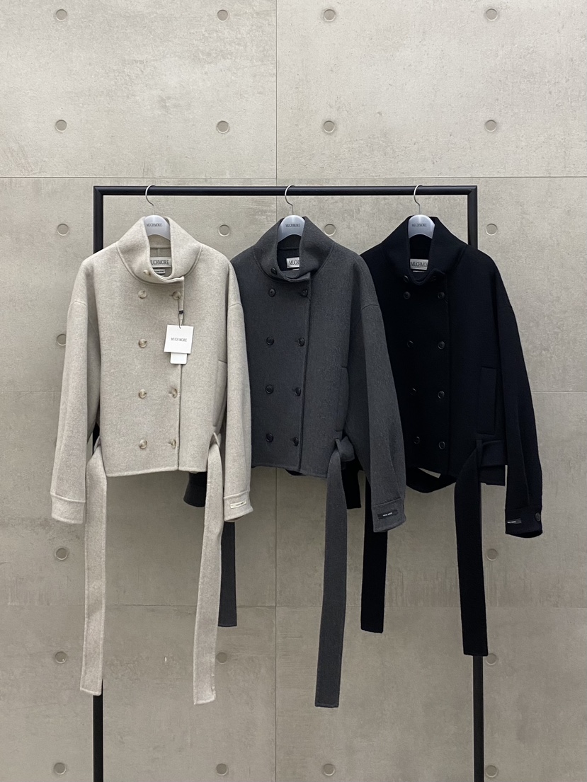 MUCH MORE/JACKPOT韓國直郵女士新品推薦短款大衣含腰帶MUCH MORE/JACKPOT短款大衣