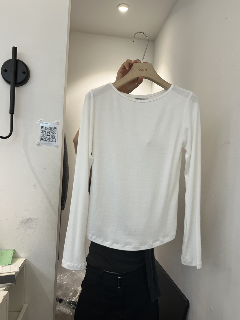 OUVIR東大門實拍女裝新品時尚熱賣推薦真品長袖T恤船領磨毛O.V.R/OUVIR長袖T恤圖色1