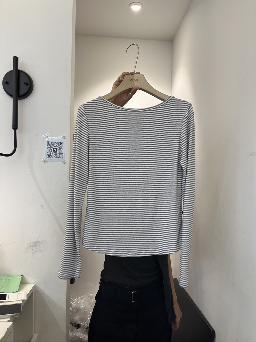 OUVIR東大門實拍女裝新品時尚熱賣推薦真品長袖T恤船領磨毛O.V.R/OUVIR長袖T恤圖色3