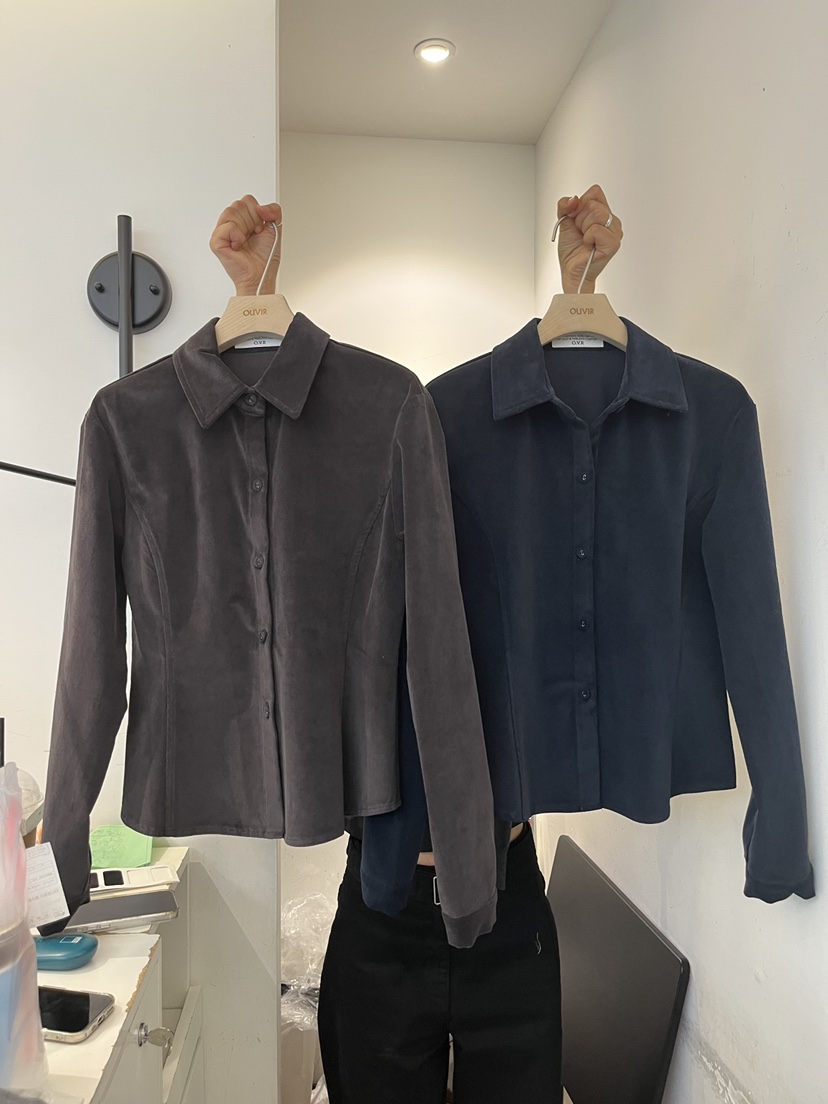 OUVIR東大門實拍女士新品人氣時尚真品休閑襯衫蕾絲衫燈芯絨O.V.R/OUVIR襯衫/蕾絲衫