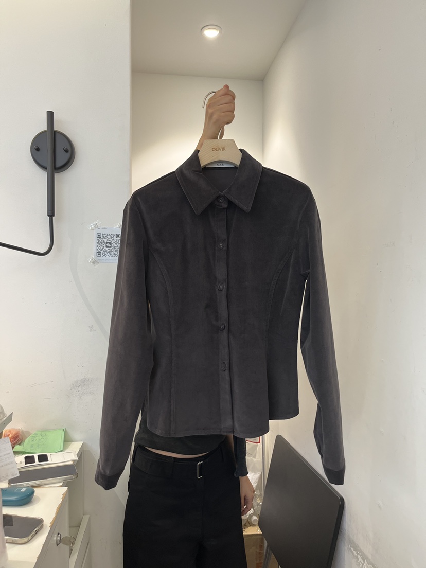 OUVIR東大門實拍女士新品人氣時尚真品休閑襯衫蕾絲衫燈芯絨O.V.R/OUVIR襯衫/蕾絲衫圖色1