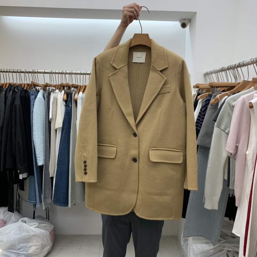 DRESS ROOM東大門直郵女士新品真品人氣熱賣休閑中長款大衣DRESS ROOM中長款大衣圖色1