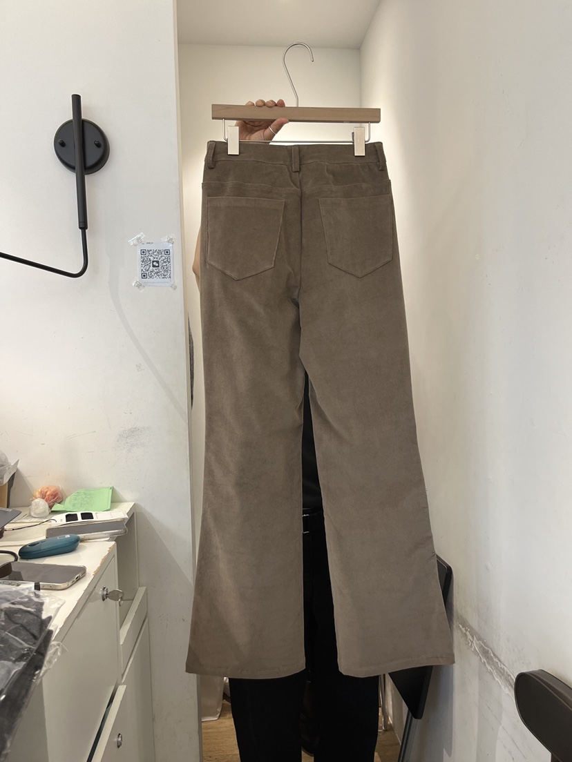OUVIR韓國直郵女士新品人氣推薦時尚休閑褲喇叭褲燈芯絨磨毛O.V.R/OUVIR休閑褲