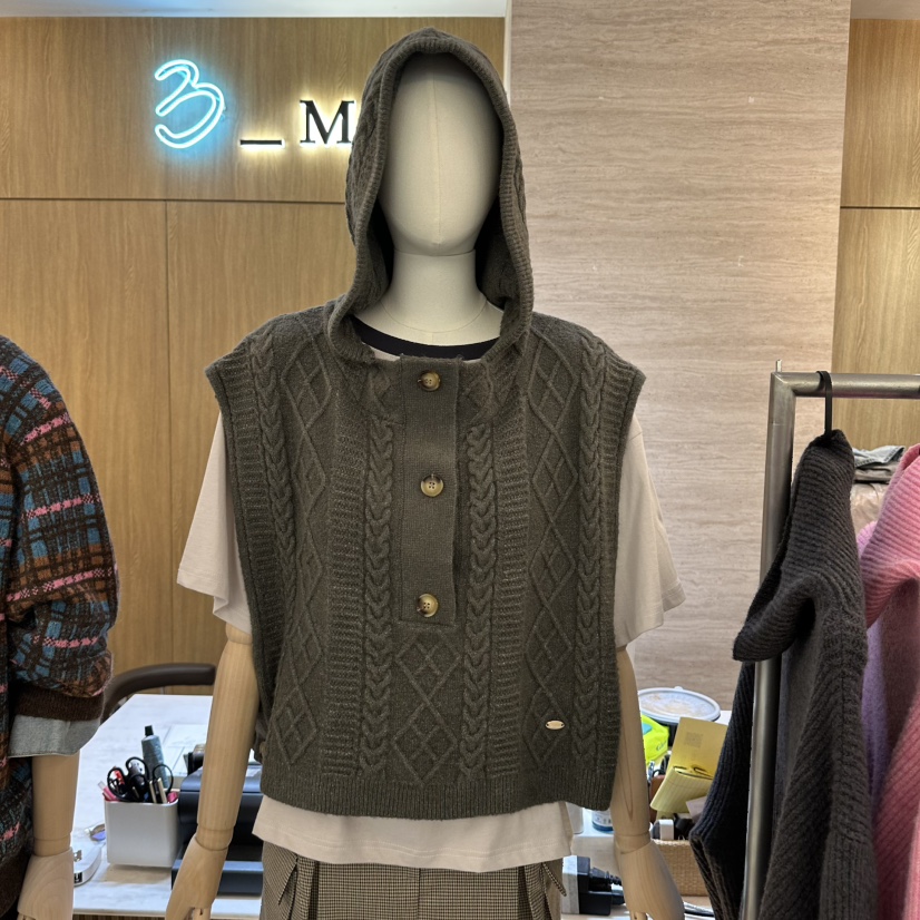 BISHOP/APOINT/3MARCH韓國代購女裝新款真品吊帶背心不含內搭兜帽BISHOP/APOINT/3MARCH吊帶/背心圖色1
