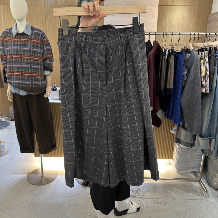BISHOP/APOINT/3MARCH東大門實拍女裝新品真品休閑褲格紋BISHOP/APOINT/3MARCH休閑褲圖色2