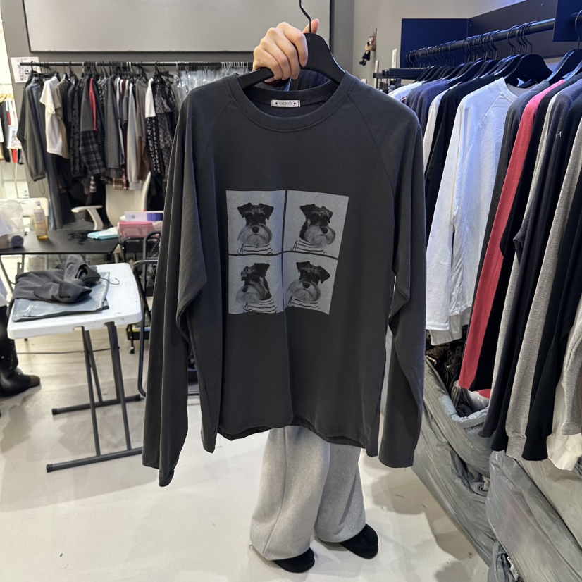 CREDITO韓國代購女裝新品真品人氣熱賣休閑時尚推薦長袖T恤CREDITO長袖T恤圖色3